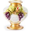 Capodimonte Vaso in Porcellana Capodimonte Bianco con Foglia Oro Swarovski Vasi Giara Frutti
