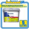 Sigma Smalto Murale Sigma Polygloss Bianco Lucido Interno Inodore No Solventi LT. 5