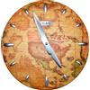 Alviero Martini Orologio Da Parete Alviero Martini 30cm In Pelle Geo Mappamondo Nuovo Originale