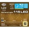 Lotti Importex Lotti Tenda Luminosa di Natale con 115 LED Bianco Caldo dim cm 350x40h con Timer