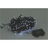 EURONATALE Catena Luci Natale 40 Minilucciole LED Bianco 3+0,50 m 8 Giochi Luce a Batteria