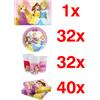Party KIT COORDINATO COMPLEANNO DISNEY PRINCESS Set Party Principesse Tovaglia Inclusa