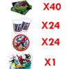 Marvel Kit Festa Compleanno Spiderman Set Party Completo Uomo Ragno X8X16X24X32X40