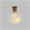 Lotti Importex Catena Luminosa con 15 Sfere LED in Vetro Ø25 mm Luci di Natale Vari Motivi