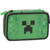 Panini Astuccio Scuola 3 Zip Minecraft 2024/25 completo di cancelleria