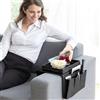 Innovagoods Organizzatore da divano, vassoio con tasche per divano, porta telecomando