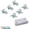Staffe di Fissaggio Fissa Lavello Cucina Kit 6 PZ Ganci Clips + 6 mt Sigillante
