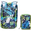 Sj Gang Seven Sj Zaino scuola Sdoppiabile estensibile e/o Astuccio 3 zip Big Draggy boy 23