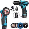 K2 STORE TRAPANO AVVITATORE + MINI SMERIGLIATRICE ANGOLARE CON 4 DISCHI 2 BATTERIE 48V