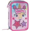 Panini Astuccio 3 zip Mofu Mofu UNICORN Portapenne completo Borsellino scuola