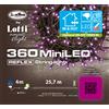 Xmas King Lotti Importex Luci di Natale 360 LED Viola Porpora Catena Luce Natalizia 25 mt