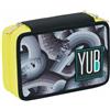 Seven Astuccio 3 Zip Yub Murales Triplo comparto Cancelleria Scuola Ragazzo