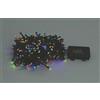 euronatale Catena Luci Natale 120 LED Multicolor 8,80 m Controller 8 Giochi Luce a Batteria