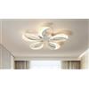 Lampadario fiore led 5 petali 40w moderno da soffitto lampada con telecomando