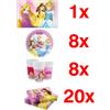 Party KIT COORDINATO COMPLEANNO DISNEY PRINCESS Set Party Principesse Tovaglia Inclusa