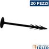 T-REX Picchetti Chiodi in Plastica 20cm per Fissaggio Teli Pacciamatura a Terreno Orto