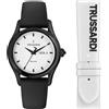 Trussardi Orologio Uomo Trussardi Pelle Cassa Acciaio Total Black Special Box 2 Cinturini