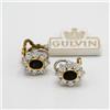 G U L V I N Orecchini oro giallo e bianco 18 kt zaffiro e diamanti CAS.104