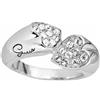 GUESS Anello Guess Doppio Cuore In Acciaio Regalo Donna Originale Misura 12 UBR11404