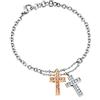 Morellato Bracciale Donna In Acciaio Morellato Charms Croci Di Zirconi Rosa Argento SADR05