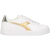 DIADORA GAME P STEP - BIANCO/ORO/ARGENTO - 101.176737-C9554