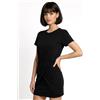 Robe t-shirt cache-cœur à manches courtes, mélange de coton 1273