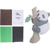 No Modello di Carta Animale 3D, Origami Geometrico Panda Sull'Albero per Decor1260