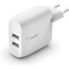Belkin Boost Charge 24W - Caricabatteria USB-A Doppio per iPhone 14, 13, 12, Sam