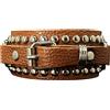 No Bracciale Unisex Punk Rocker Polsino nel Pelle Gotica con Punte Rivetti Bor3218