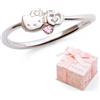 IL BACIO Anello in argento sterling Hello Kitty SV925 Apple Cubic Zirconia misura US6,...