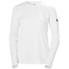 Helly Hansen Donna W HH Tech Crew LS 2.0, Bianco, XL