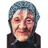 Carnival 1657 - Maschera Befana in Lattice Con Fazzoletto E Capelli Con Cavallot