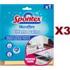 SPONTEX 3 PANNO SPONTEX MICROFIBRE EFFETTO DAINO ASCIUGA NON LASCIA TRACCIA MORBID TRAMA
