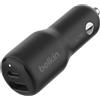 Belkin Caricatore per auto BoostCharge 30W USB-C Power Delivery 45W e USB 3.0 12W