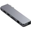 Satechi, Hub Doppia USB per MacBook in Alluminio Pro Hub Max HDMI 4K