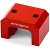 FIRST4MAGNETS Magnete a ferro di cavallo in Alnico rosso extra large per applicazioni ad alta temperatura, ingegneria e produzione - 57 mm x 35 mm x 40,5 mm - 23 kg di trazione