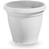 VECA SPA Vaso da esterno tondo in plastica verona bianco 20 cm veca