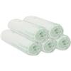IMBALLAGGI 2000 Sacchetti Spazzatura 50x60 30L Mater-Bi, 5 rotoli x 10 sacchi, 50 totali