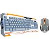 Dragonwar Sencaic Combo LED Gaming Mouse 3200 DPI / 6 tasti + retroilluminazione Semi Meccanica Tastiera da gioco bianca Qwerty con 8 tasti programmabili e numpad