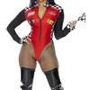 Forplay Costume da donna 4 pezzi. Sexy Racer, Rosso, Small/Medium 6-8.5 US