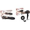 Bellissima Imetec Miracle Wave GH19 1100 - Spazzola ad aria modellante, Nero & Pro Ceramic P5 3800 Asciugacapelli Professionale Per Capelli Morbidi E Luminosi, Nero Oro
