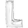 Unique Party Supplies 76062 - Palloncino Lettera - 35 cm - Palloncino Lettera L - Argento