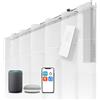 ABALON Binario Motorizzato per Tende Perfect Wave, Motore WiFi Compatibile con Alexa, Google Home e App Mobile Tuya Smart, Telecomando, Larghezza fino a 2 metri, Bianco
