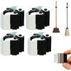 Brinox Appendi Scope Adesivo Confezione 4 Laccato Bianco | Gancio per Scope e Mop con Rulli di Gomma