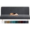 MAXIJIN Fodera per futon in velluto elasticizzato, per letto futon, senza braccioli, con fondo elastico (Futon, grigio)
