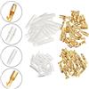 50 Set Connettore Terminali Auto Trasparente Proiettile W/Manicotto Raccordi
