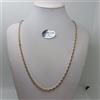 COLLANA UOMO-DONNA MAGLIA MARINA ORO GIALLO E BIANCO 18KT 10,35 GR. (8303) 60cm