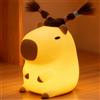 Does not apply Luce Notturna Bambini Capibara Con I Capelli, Divertente LED Lampada Silicone Mo