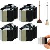 Brinox Appendi Scope Adesivo Confezione 4 Acciaio Inossidabile | Gancio per Scope e Mop con Rulli di Gomma
