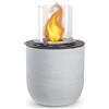 BricoShop24 Camino Bioetanolo da Giardino 1,5L Bianco Perla da Pavimento 35x55 cm